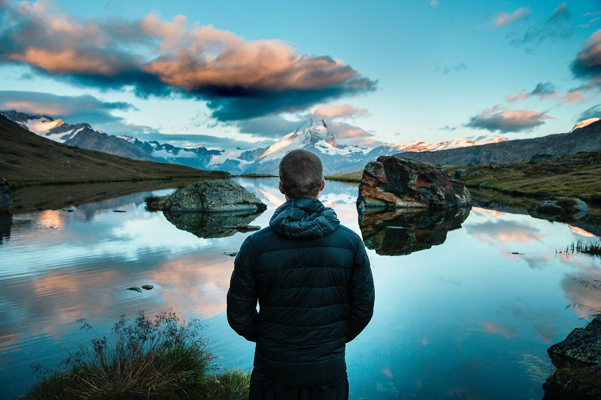 Man looking at distance