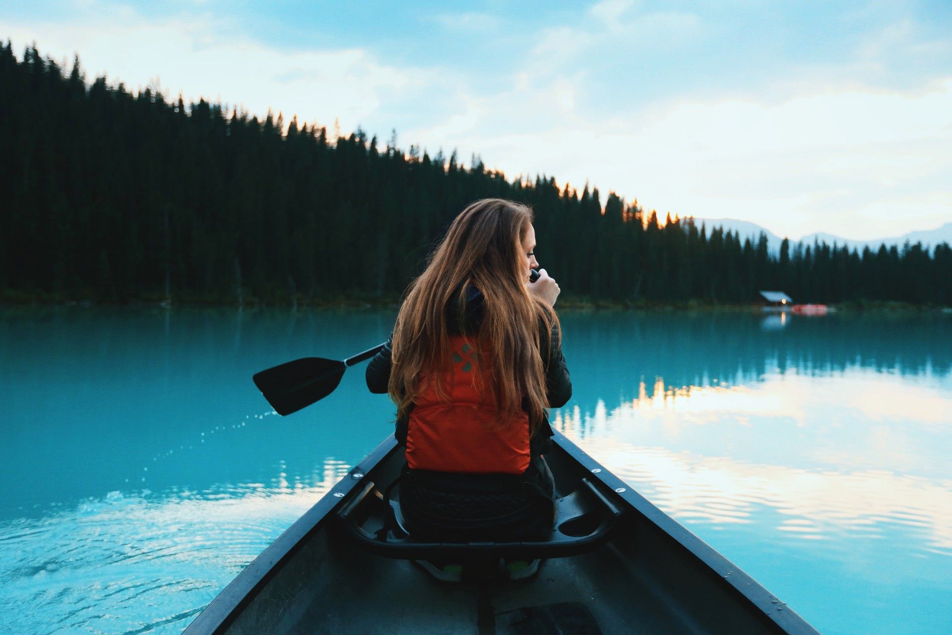 Woman in lake